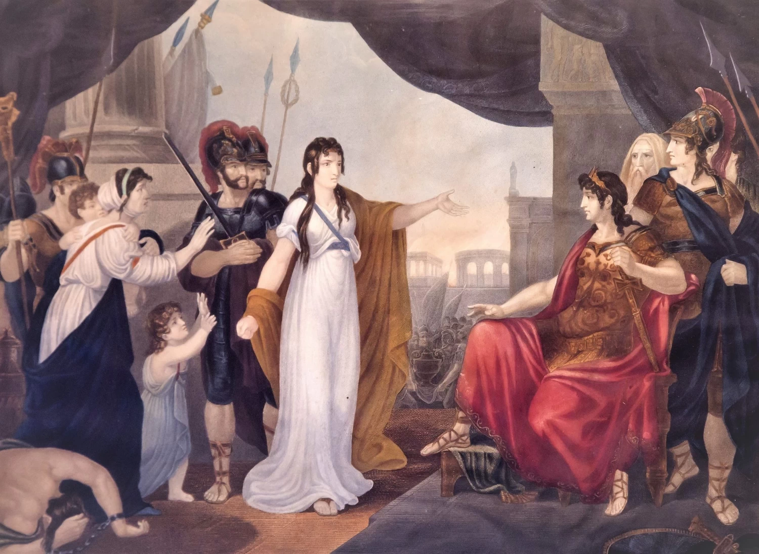 Stampa - La coraggiosa Timocle davanti ad Alessandro il Grande, Museo e Archivio Comunale Sebastiano Guzzone di Militello in Val di Catania